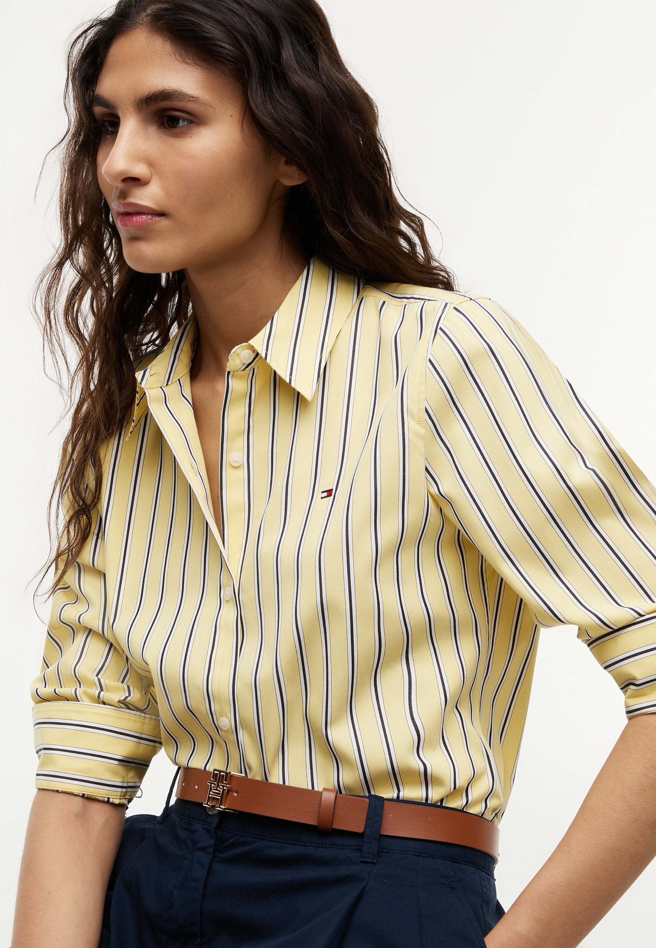 ÉTÉ CLASSIQUE - Blouse boutonnée - réglisse/citronnelle
