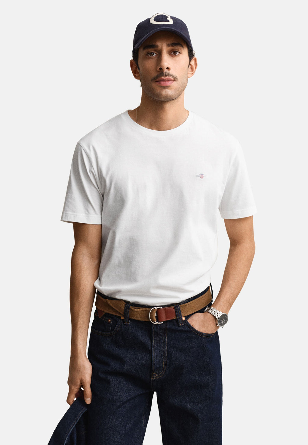 REG SHIELD SS T-SHIRT - Basic T-shirt - white