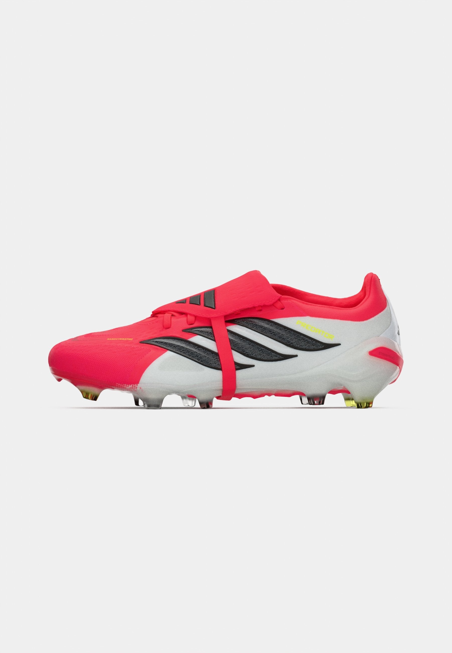 PREDATOR PRO FOLD-OVER TONGUE FIRM GROUND FOOTBALL BOOTS - Firm-ground football boots - lucid red/core black/footwear white