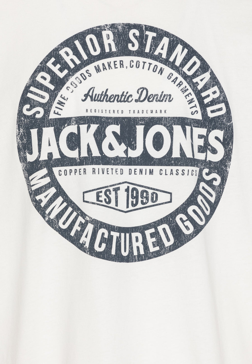 JJEJEANS LOGO TEE - Print T-shirt - cloud dancer