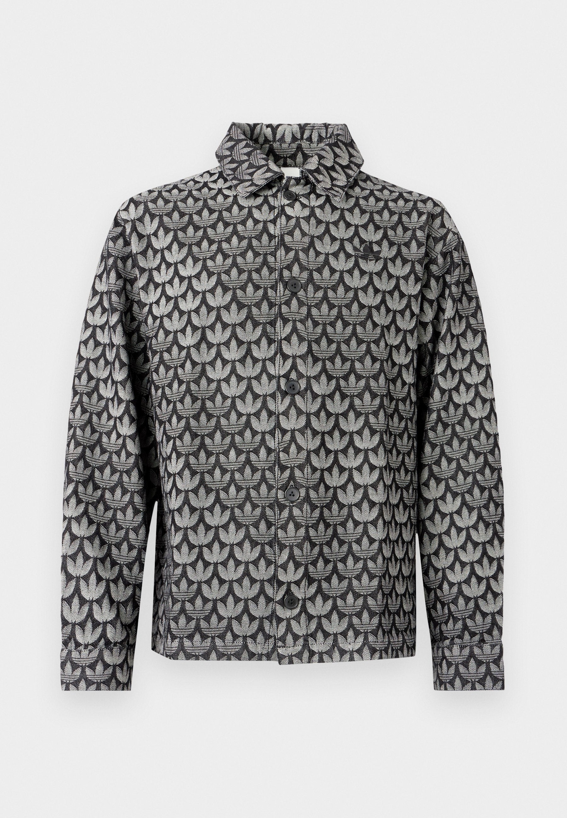 MONOGRAM SHIRT - Denim jacket - black
