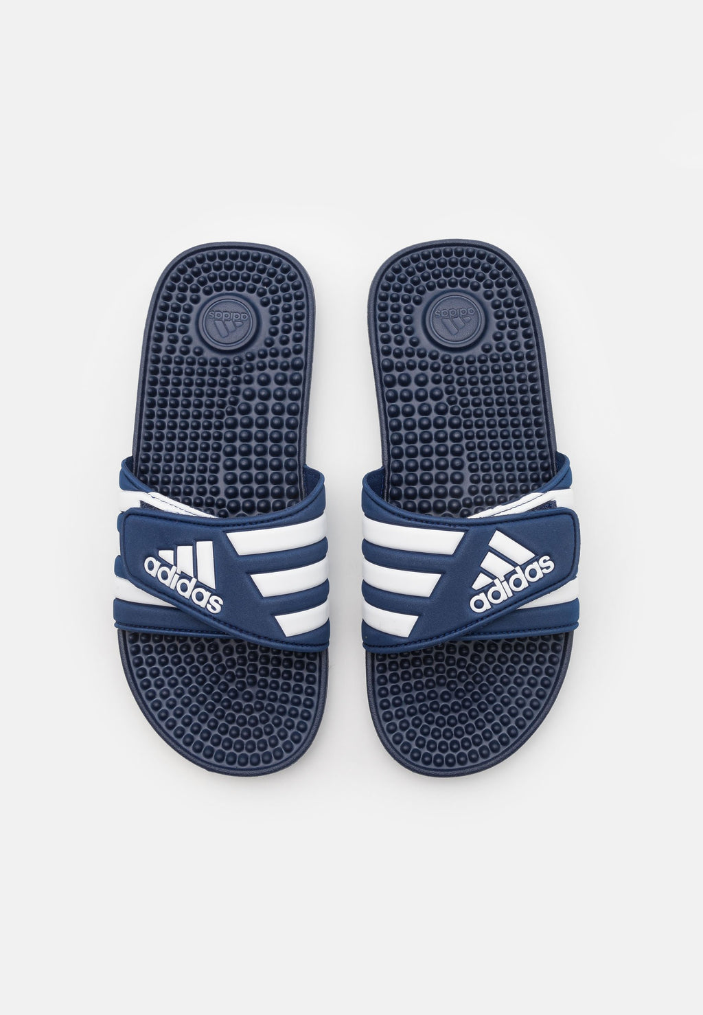 ADISSAGE - Claquettes de piscine - bleu foncé/blanc chaussures