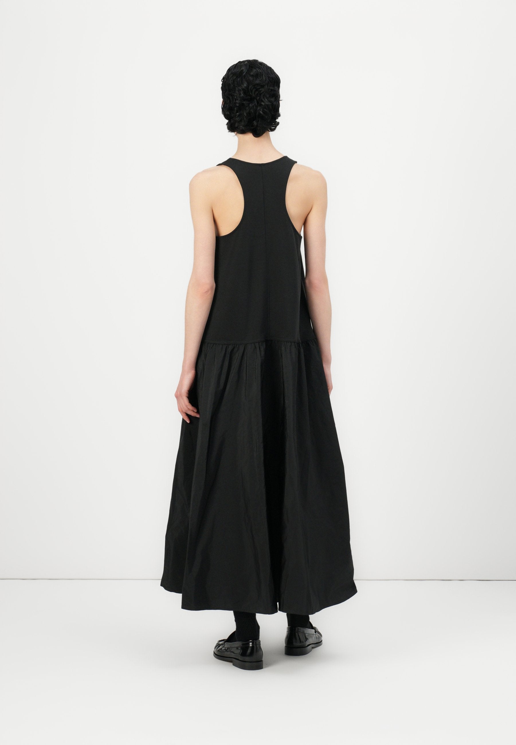 FLARED HALTER DRESS - Maxi dress - black