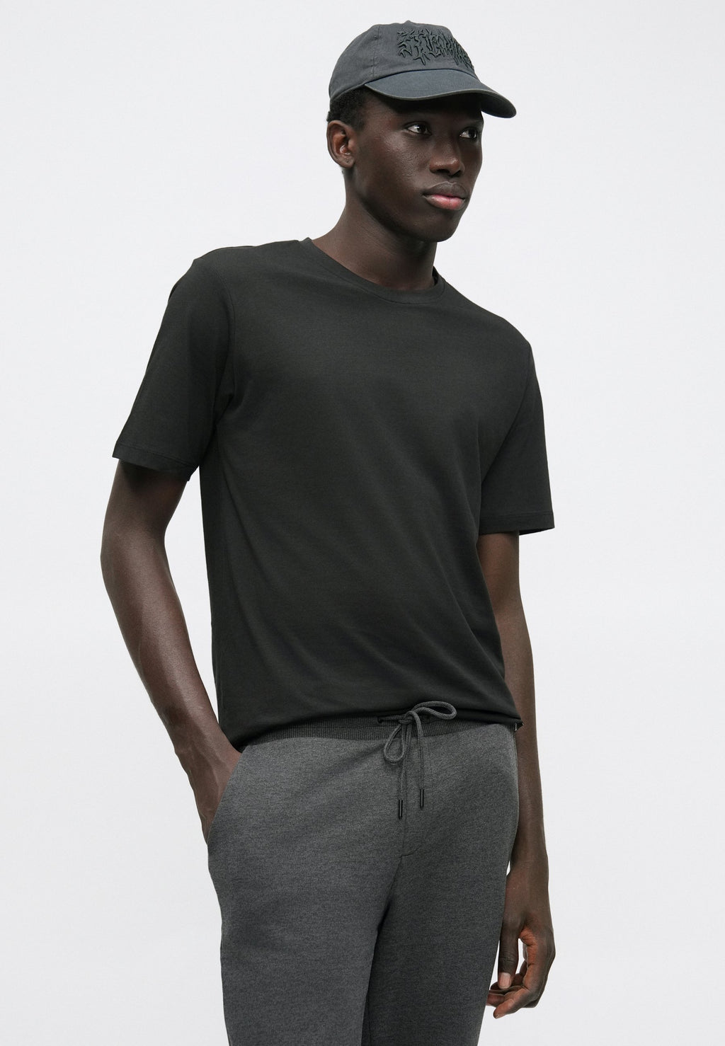JJENOA TEE CREW NECK - Basic T-shirt - schwarz