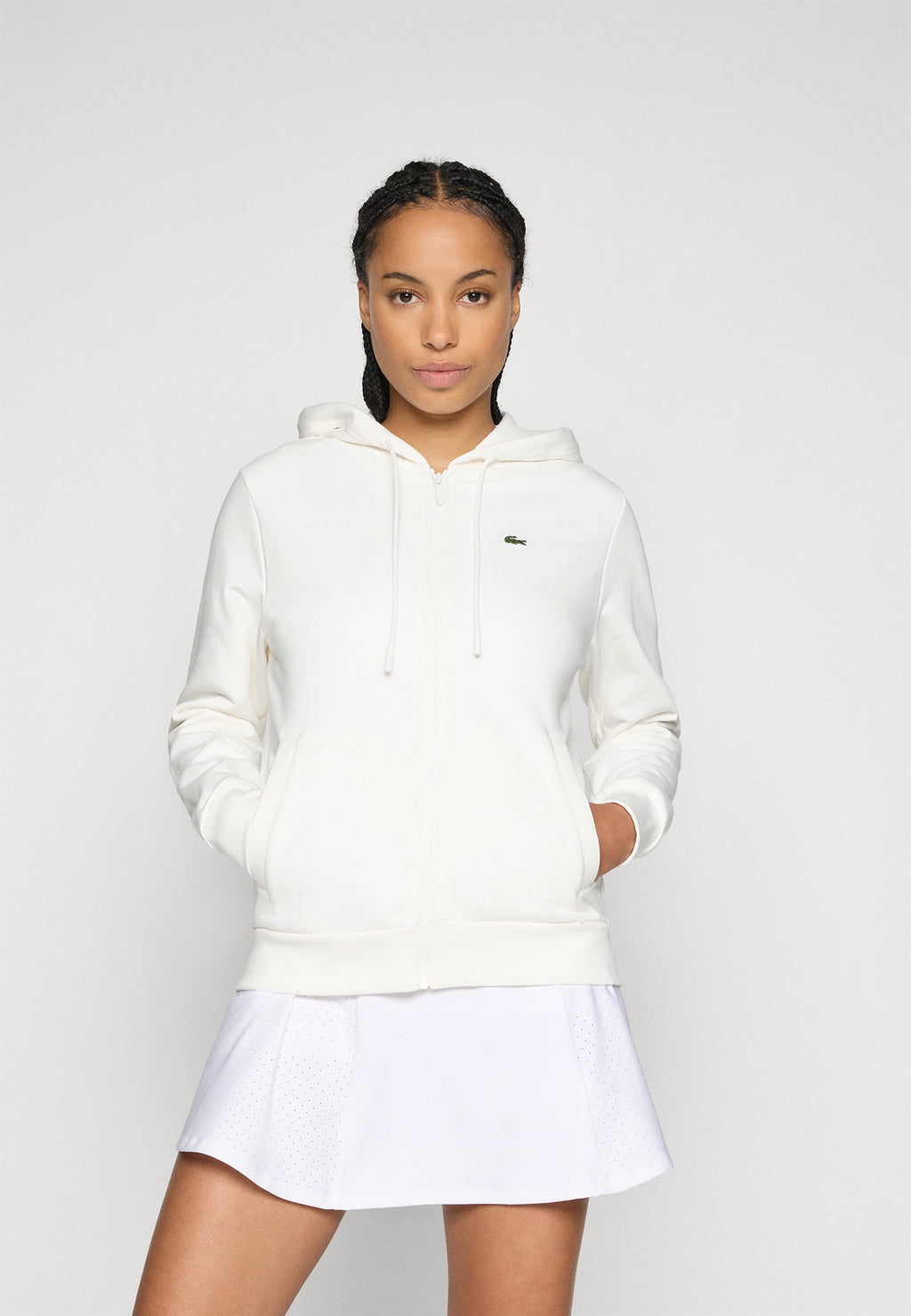 HOODED CLASSIC SWEATJACKET  - Zip-up sweatshirt - flour
