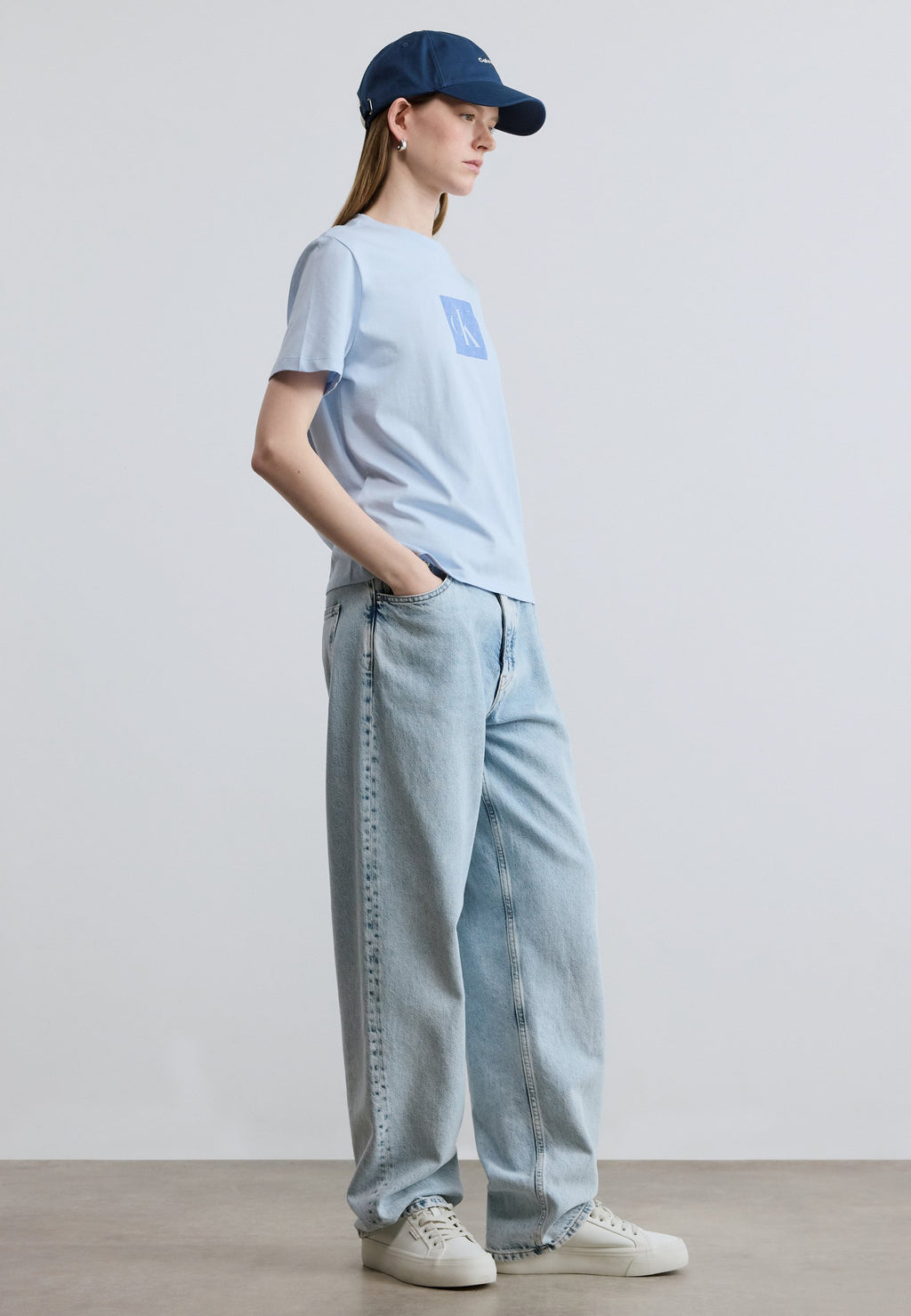 CLASSIC FIT MONOGRAM TEE - Print T-shirt - breezy blue