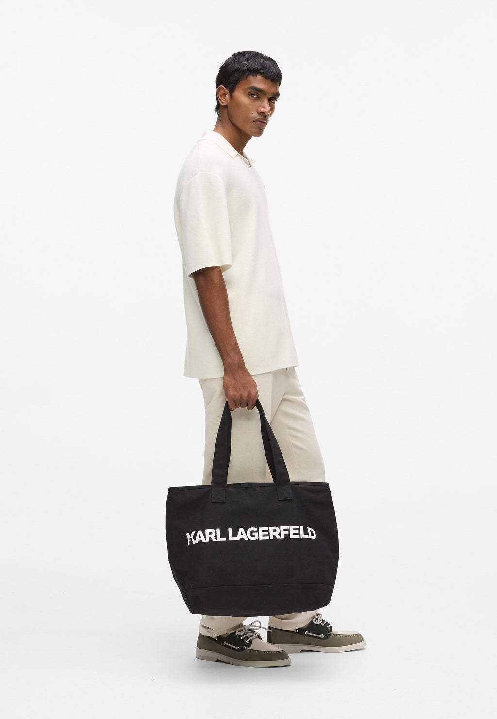 EXTRA LARGE LOGO - Tote bag - black