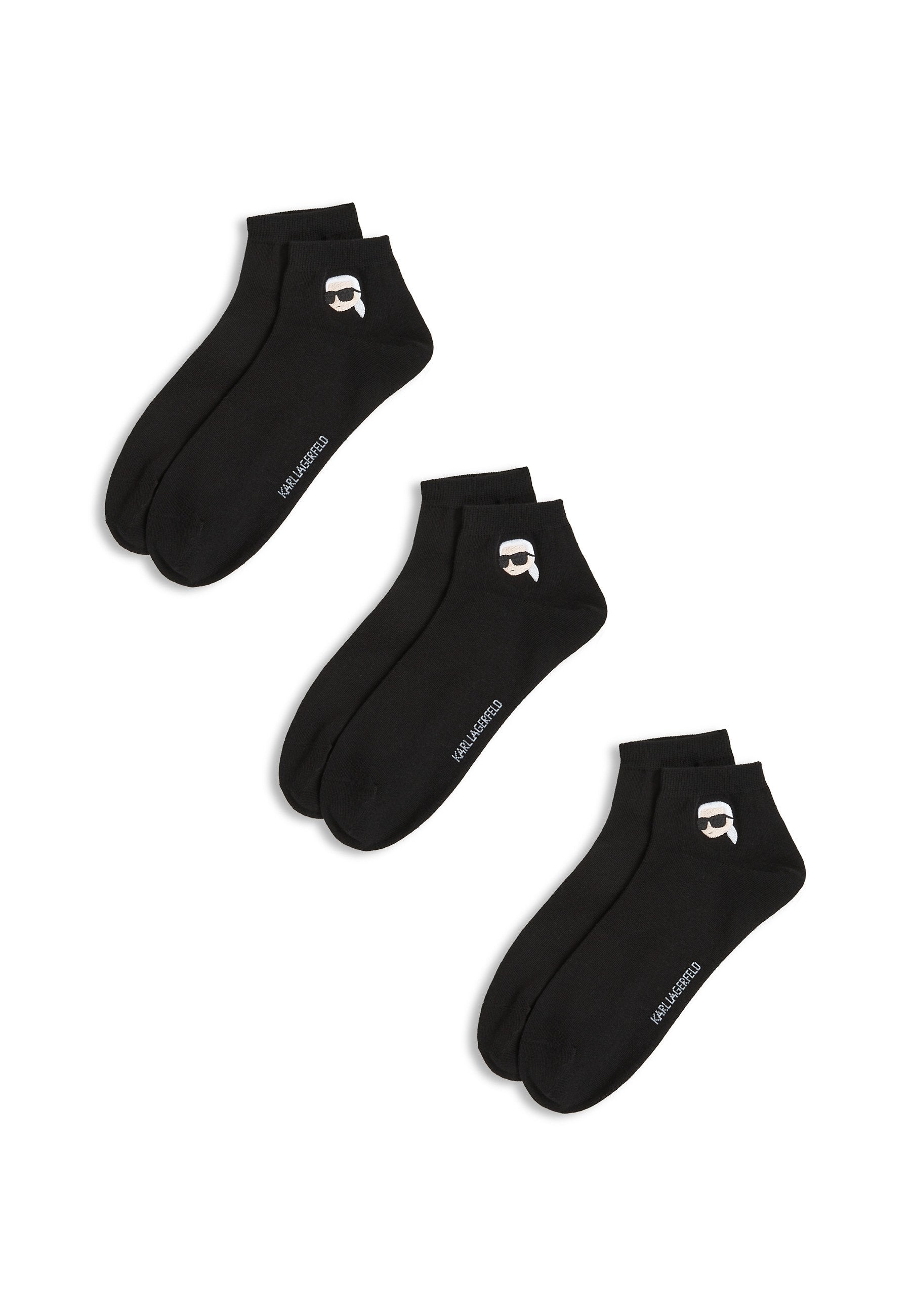IKON SHORT (PACK OF 3) - Sneaker socks - black