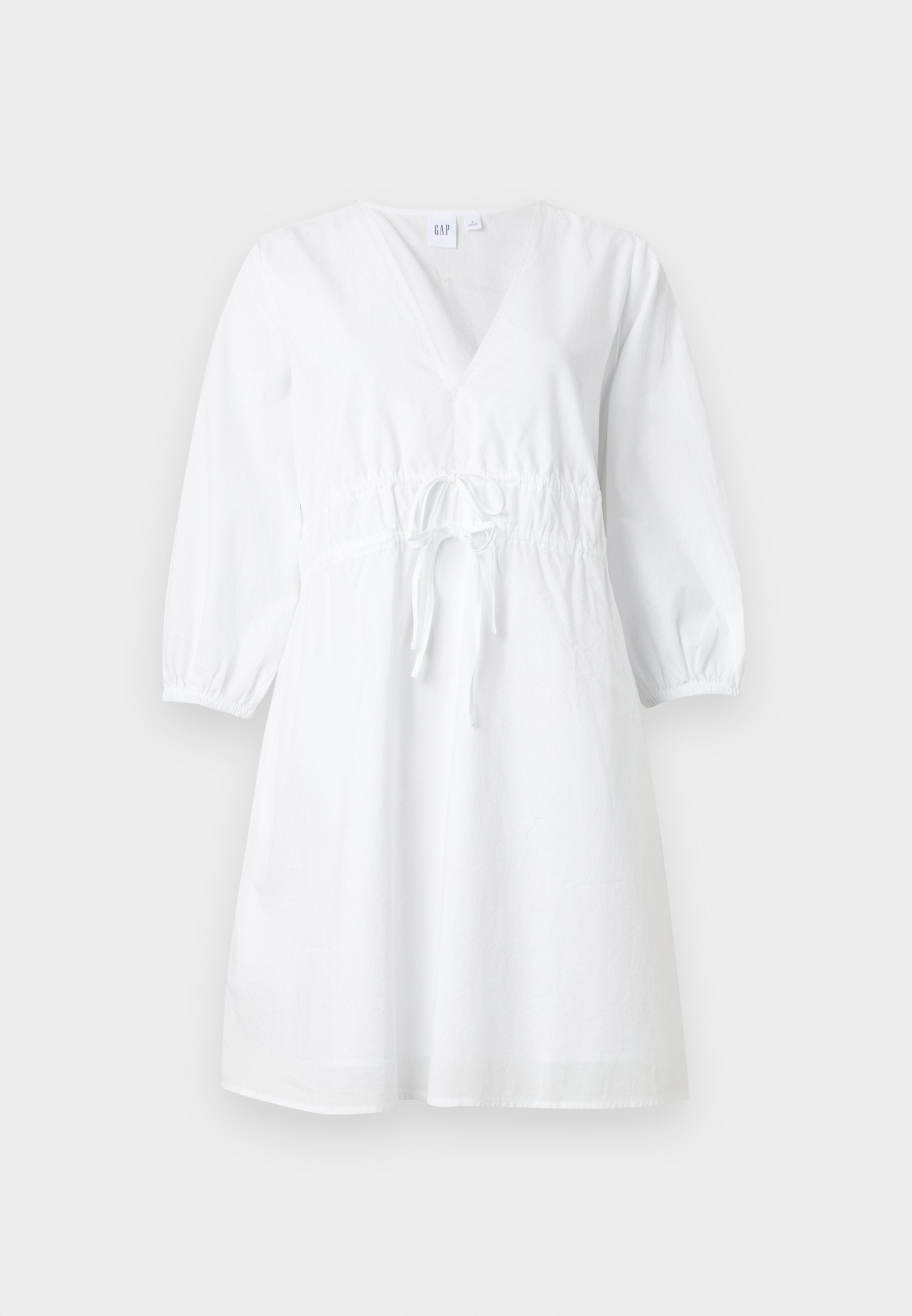 TIE NECK WAIST DRESS - Day dress - fresh white