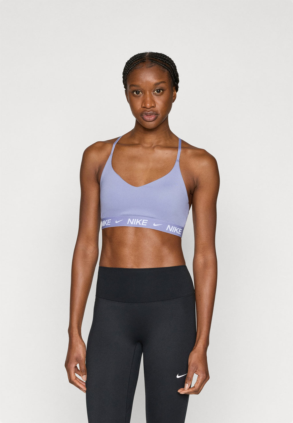 INDY BRA - Light support sports bra - iron purple/white