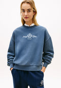 CREST EMBROIDERY RELAXED TERRY SWEATSHIRT - Sweatshirt - dark night navy