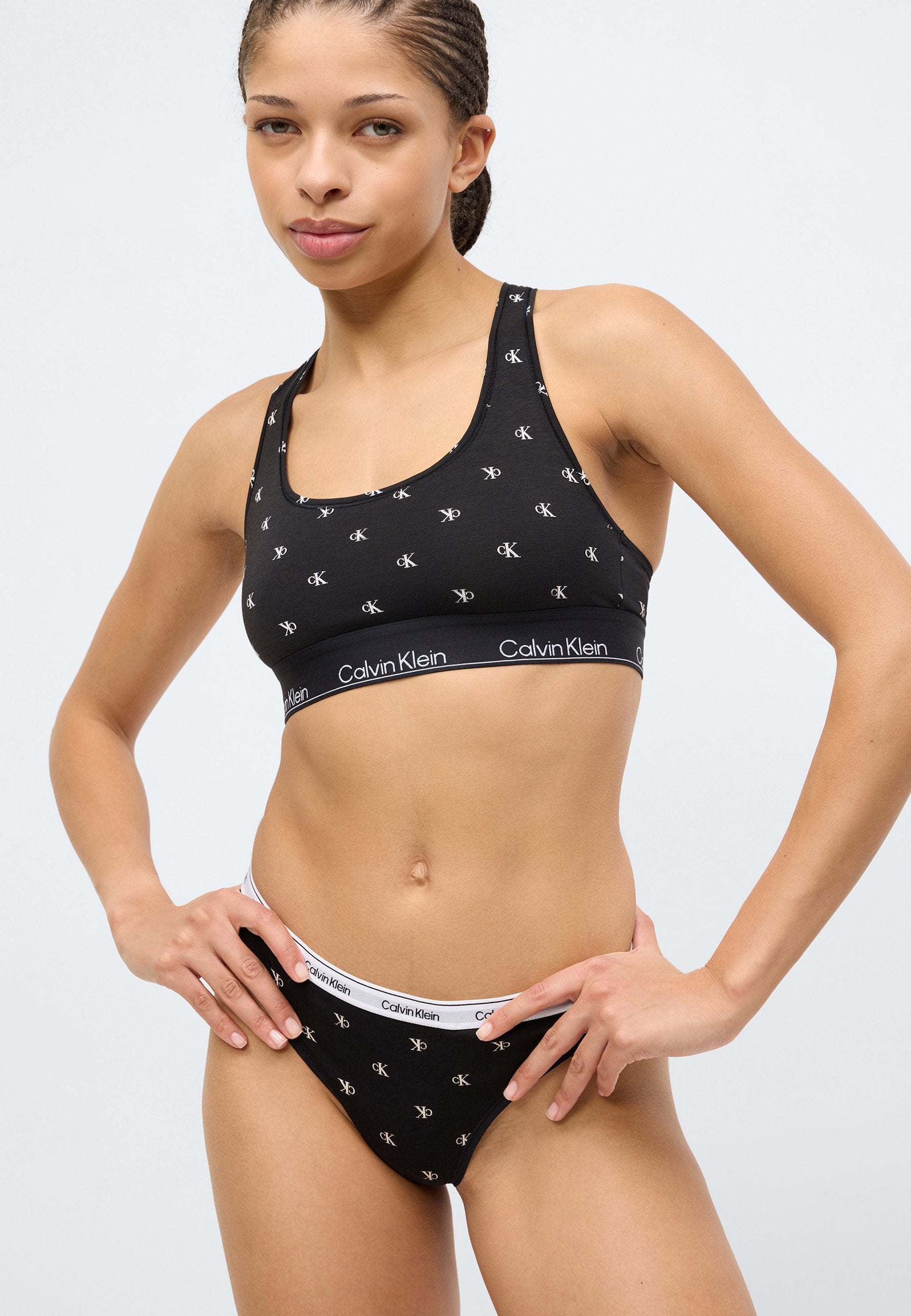 THONG ICON LOGO 5 PACK - Thong - black/snow heather