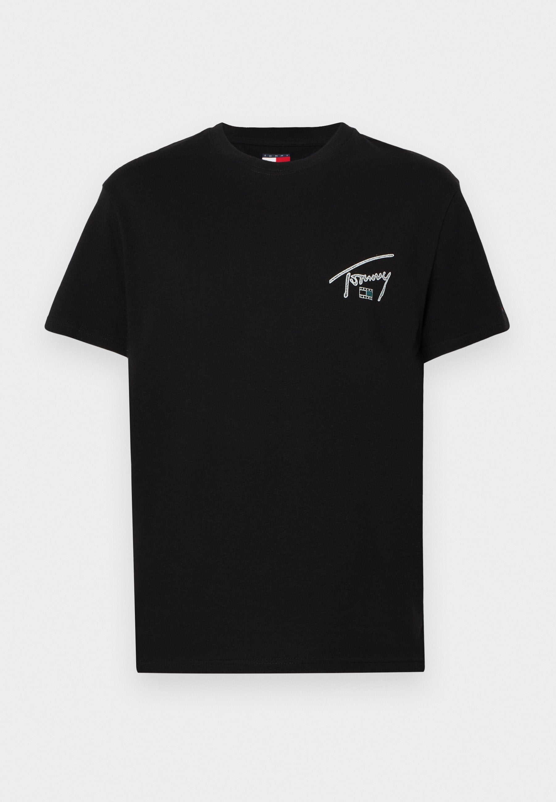 TEE-SHIRT RAS DU COU LOGO DOS SIGNATURE - Tee-shirt imprimé - black