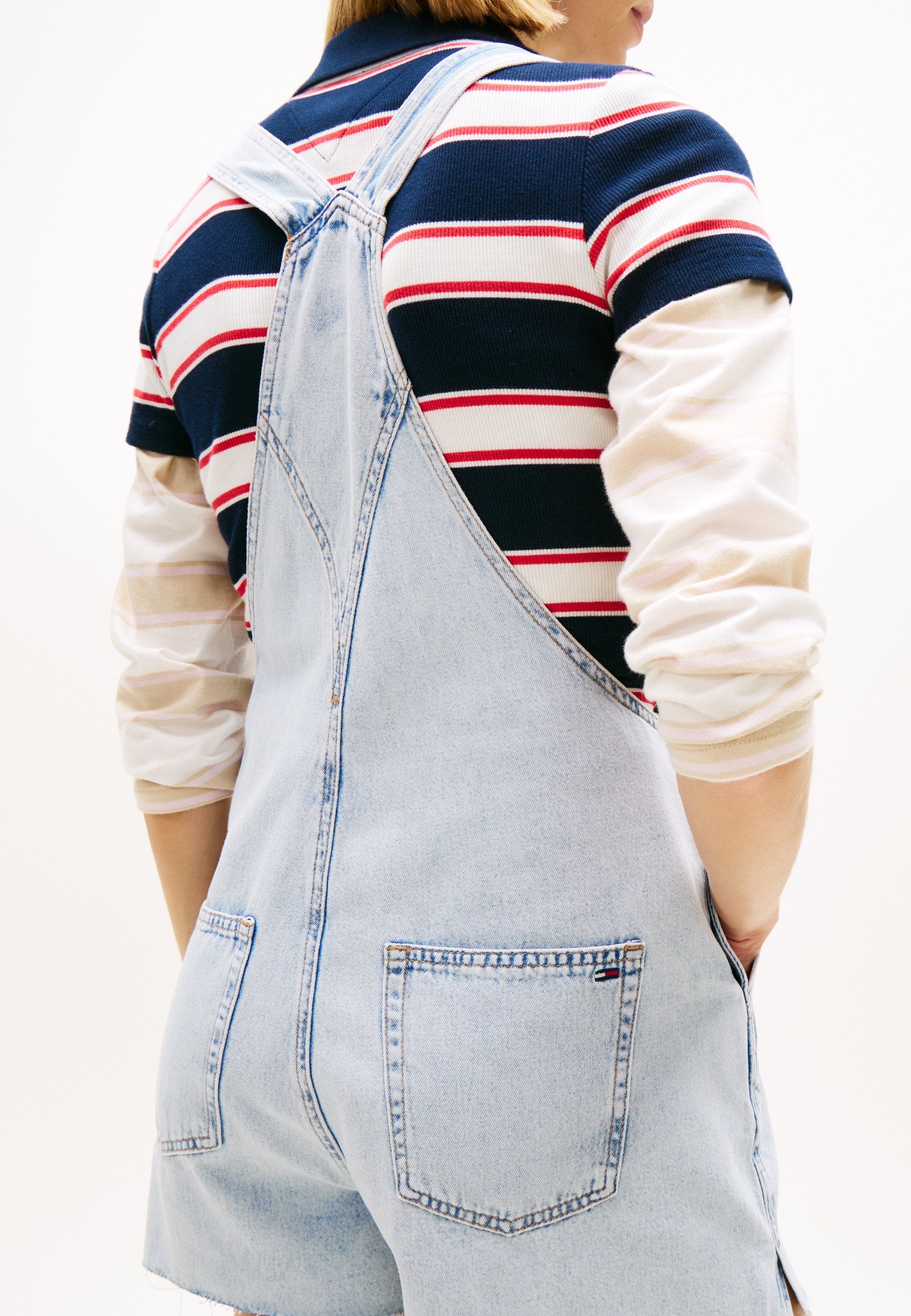 MIA RELAXED DUNGAREE SHORTS - Denim Dungarees - denim light