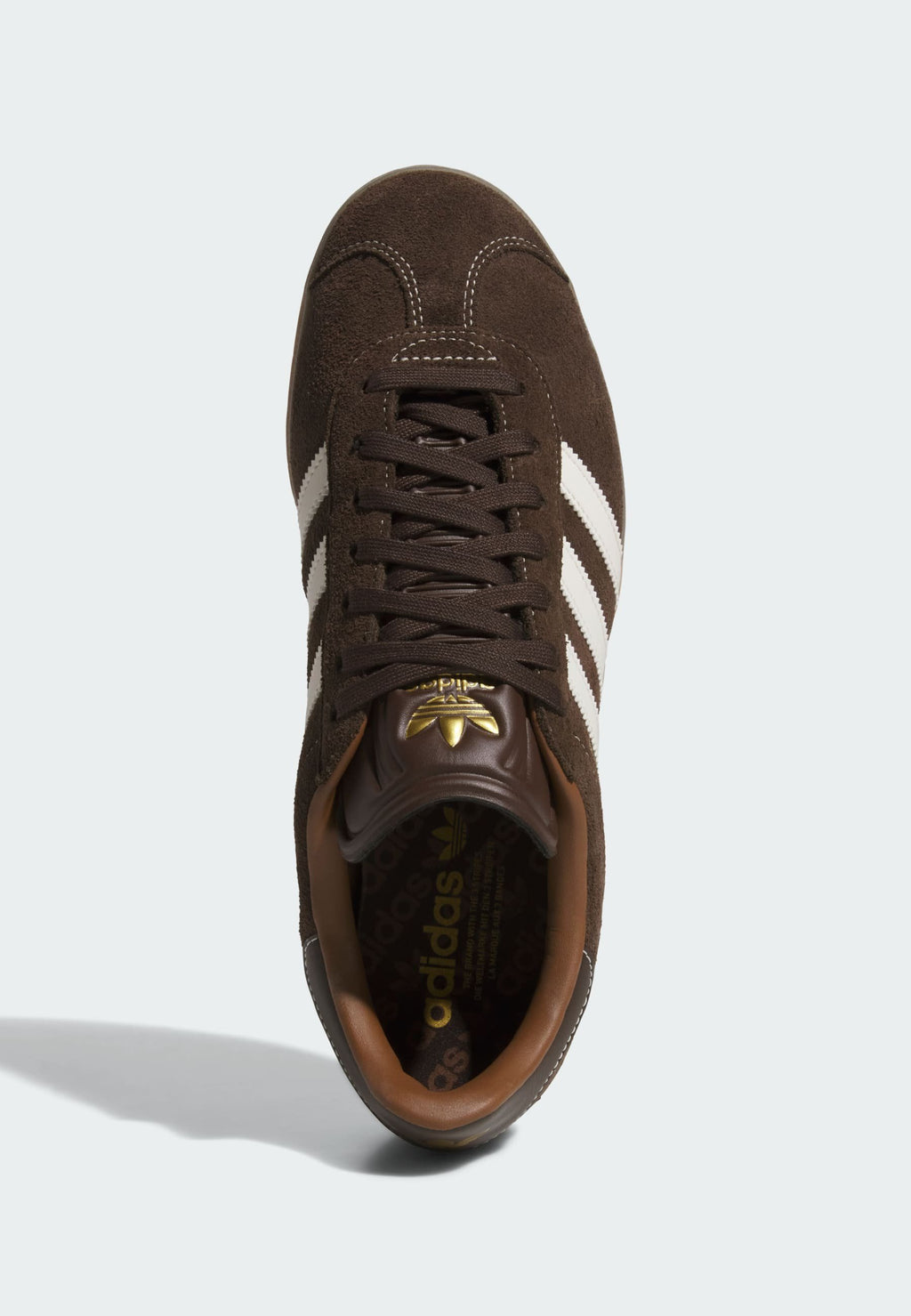 GAZELLE GOLF - Golf shoes - dark brown   chalk white   gum