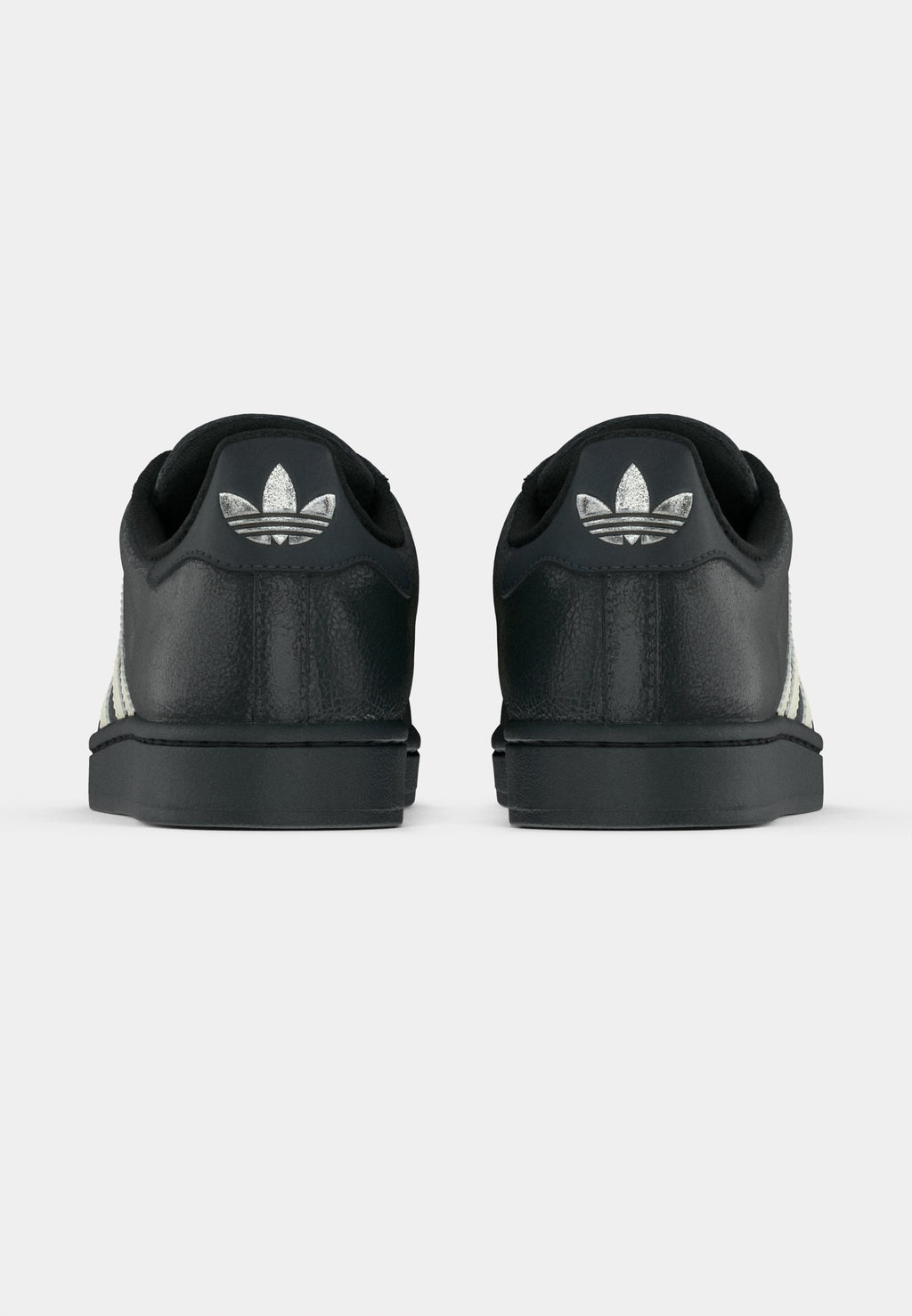 SUPERSTAR II - Baskets - carbone/blanc cassé/couleur argent métallisé