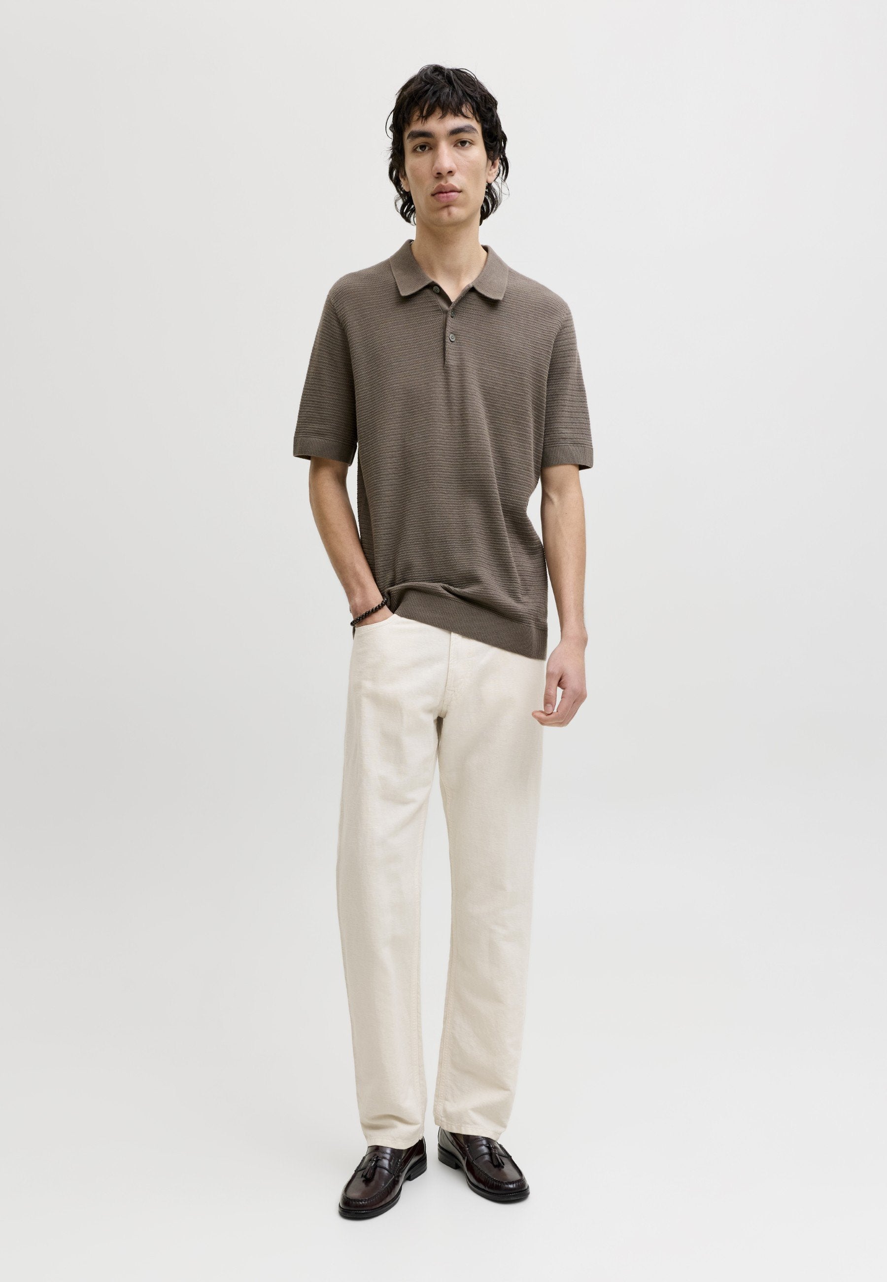 Loose Fit - Trousers - jet stream