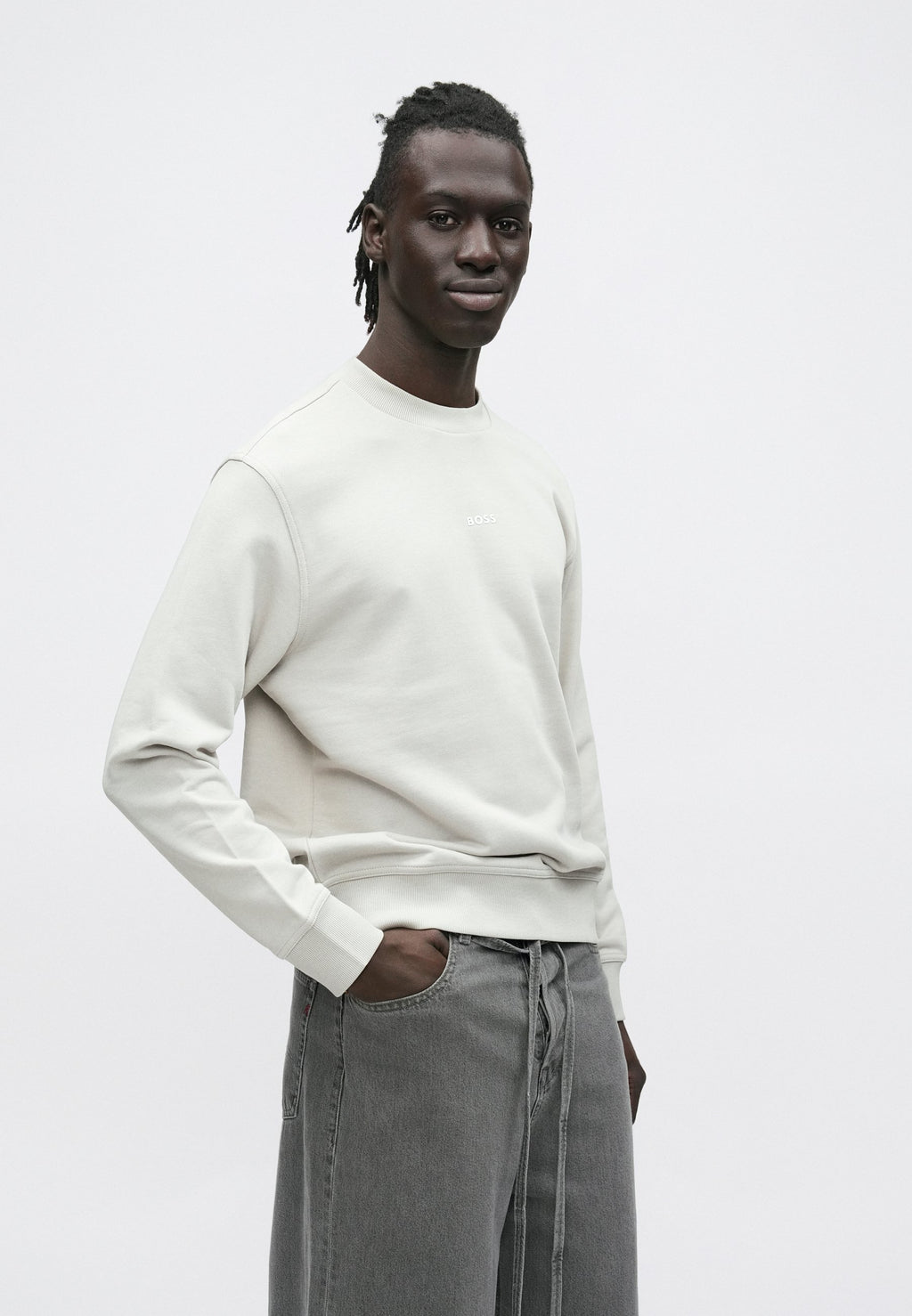 Sweatshirt - open grey