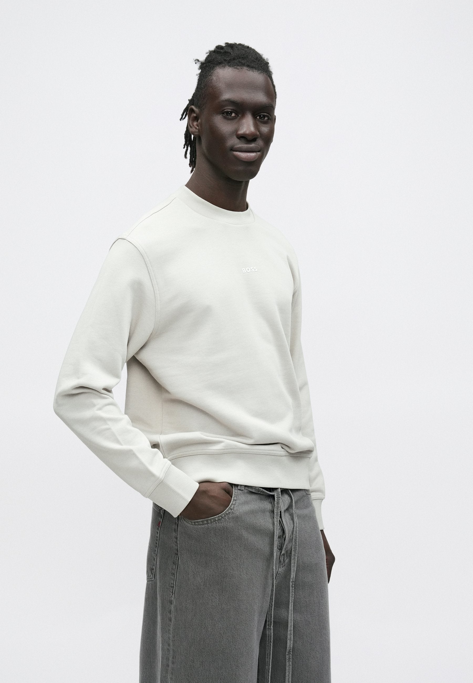 Sweatshirt - open grey