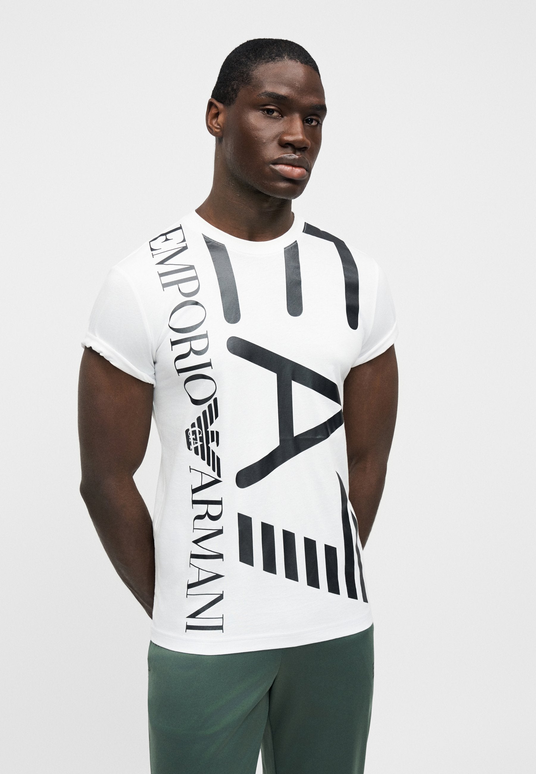 TRAIN LOGO SERIES TEE - Print T-shirt - white/black