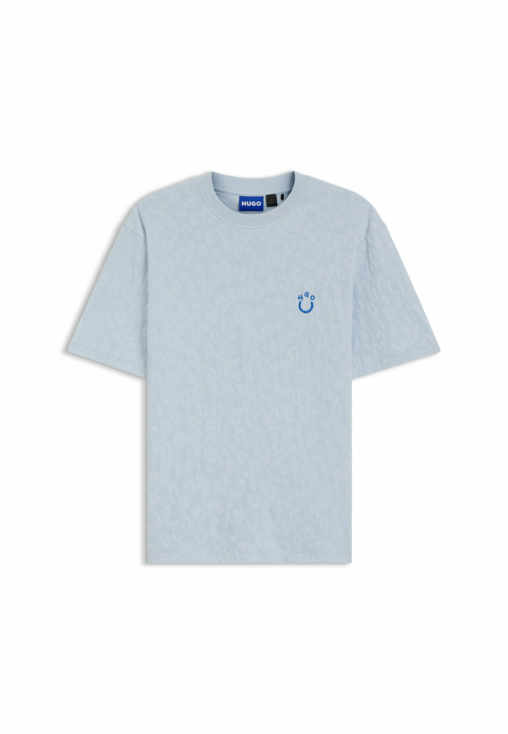 HUGO NAGUTEE - Print T-shirt - open blue