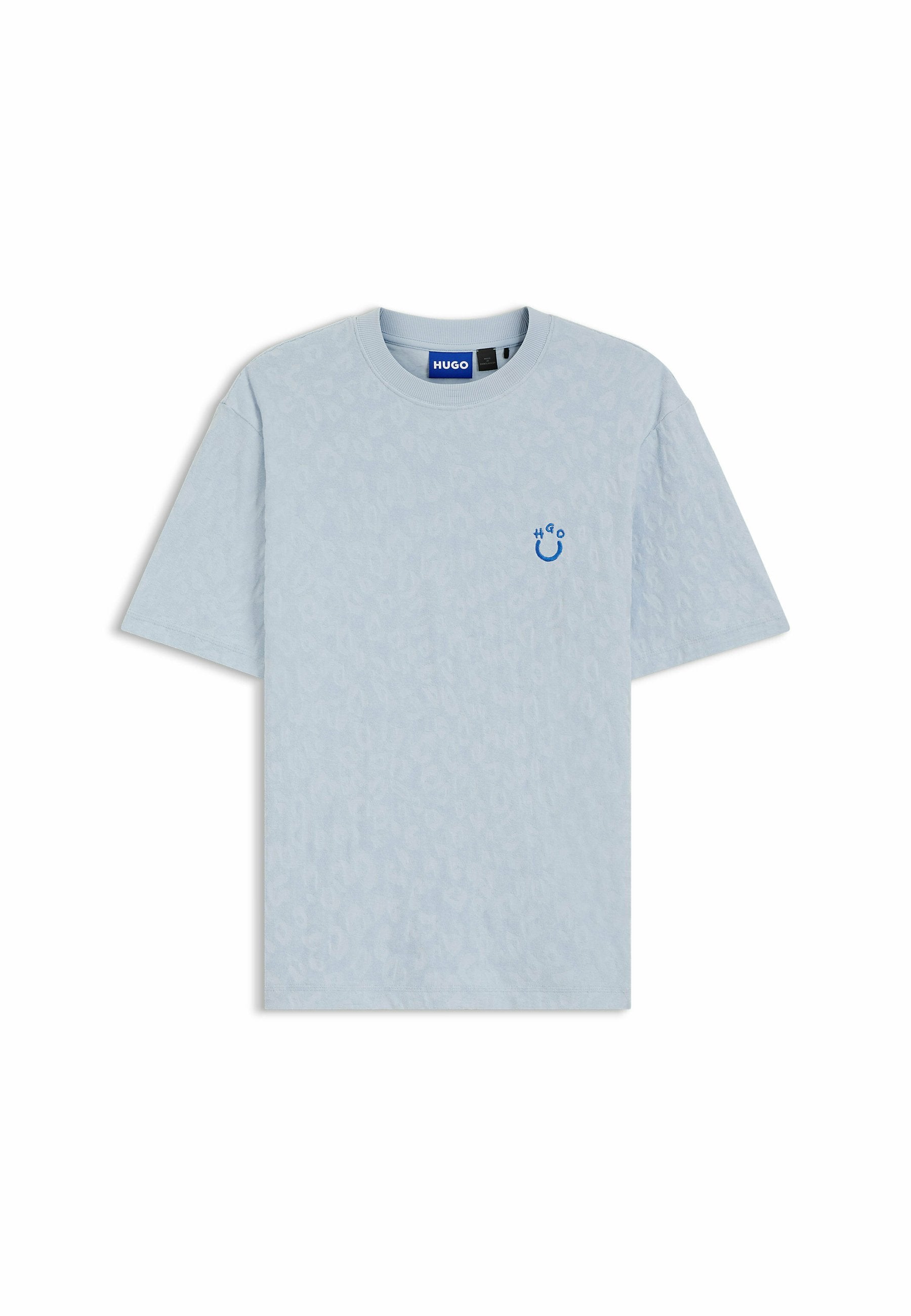 HUGO NAGUTEE - Print T-shirt - open blue