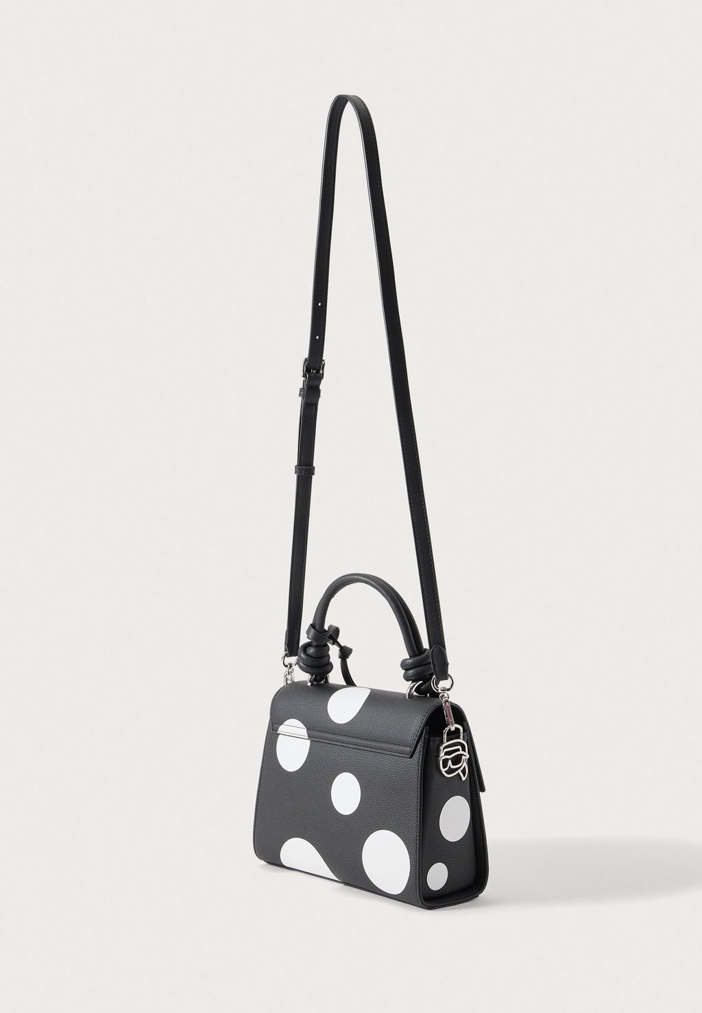 IKON PEBBLE - Handbag - black/white