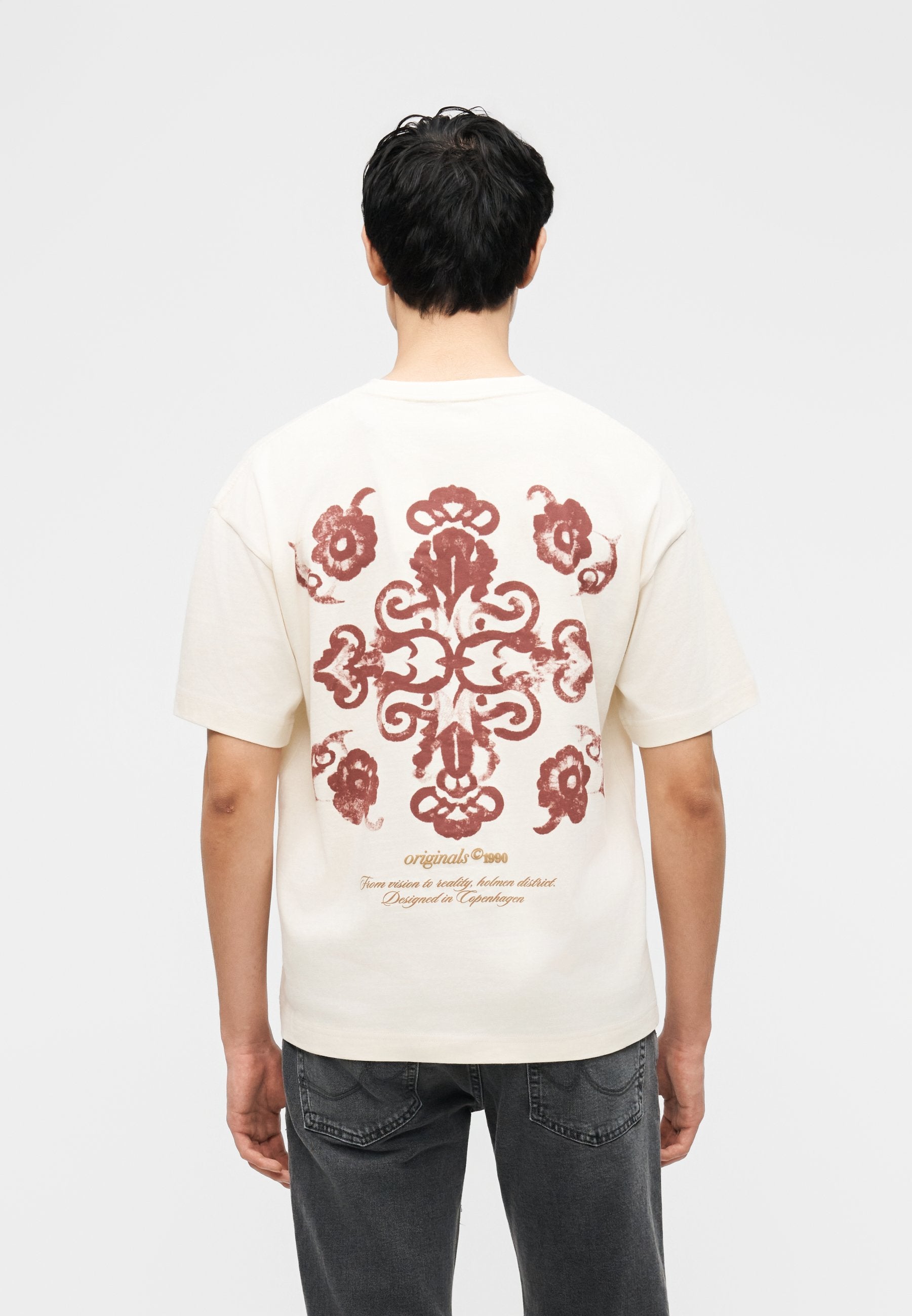 T- - Print T-shirt - antique white