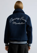 PADDED TWILL OVERSIZED VARSITY JACKET - Light jacket - dark night navy