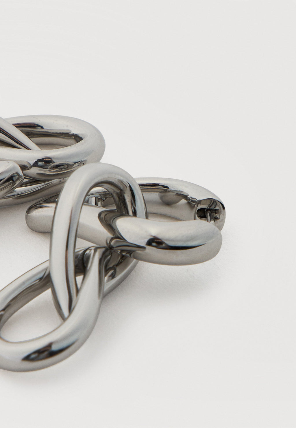 SCULPTURED DROPES - Earrings - silver-coloured