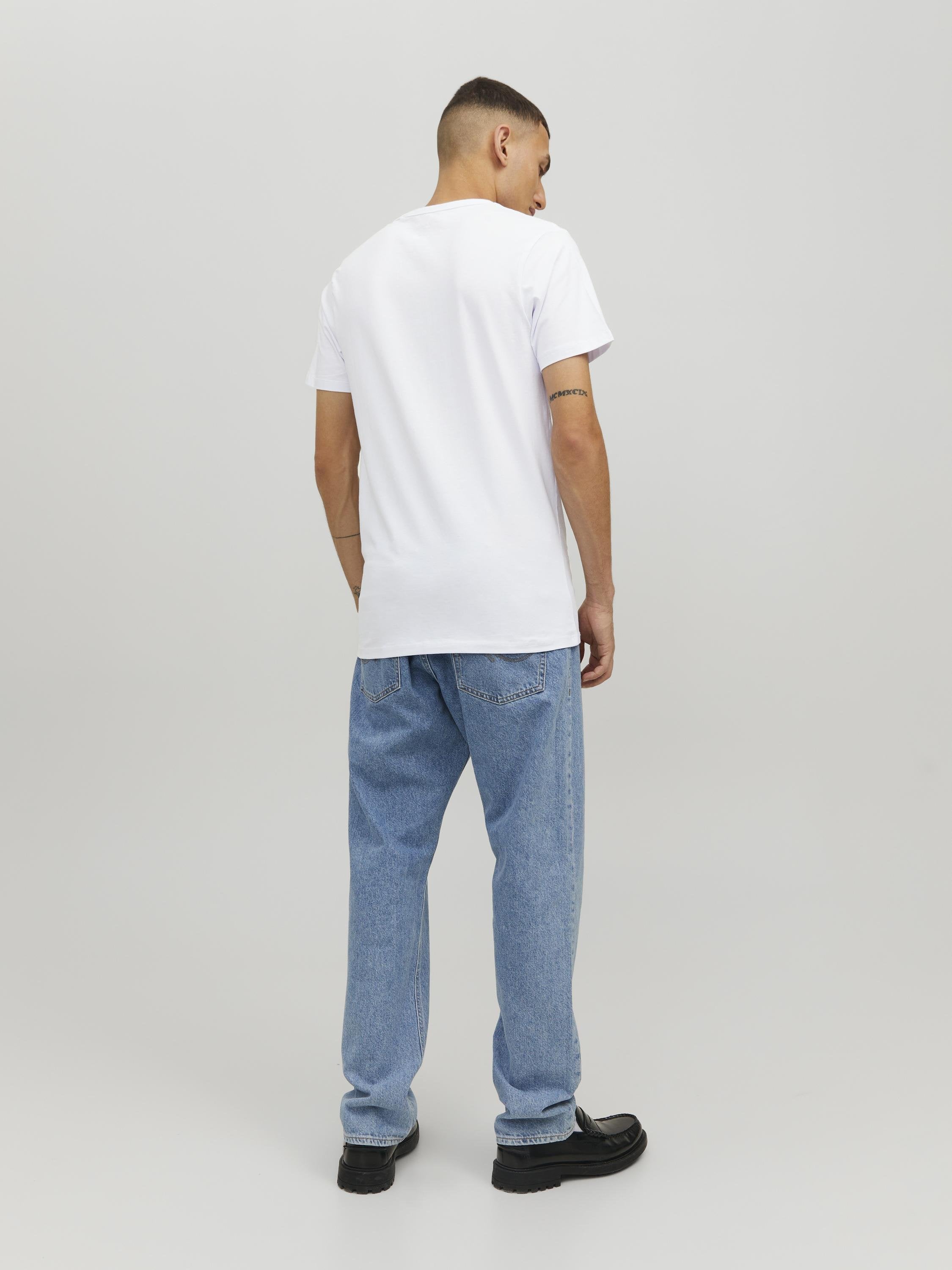 BASIC O-NECK TEE - Basic T-shirt - optical white