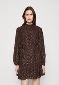 SMOCK CLIP DRESS - Cocktail dress / Party dress - brown