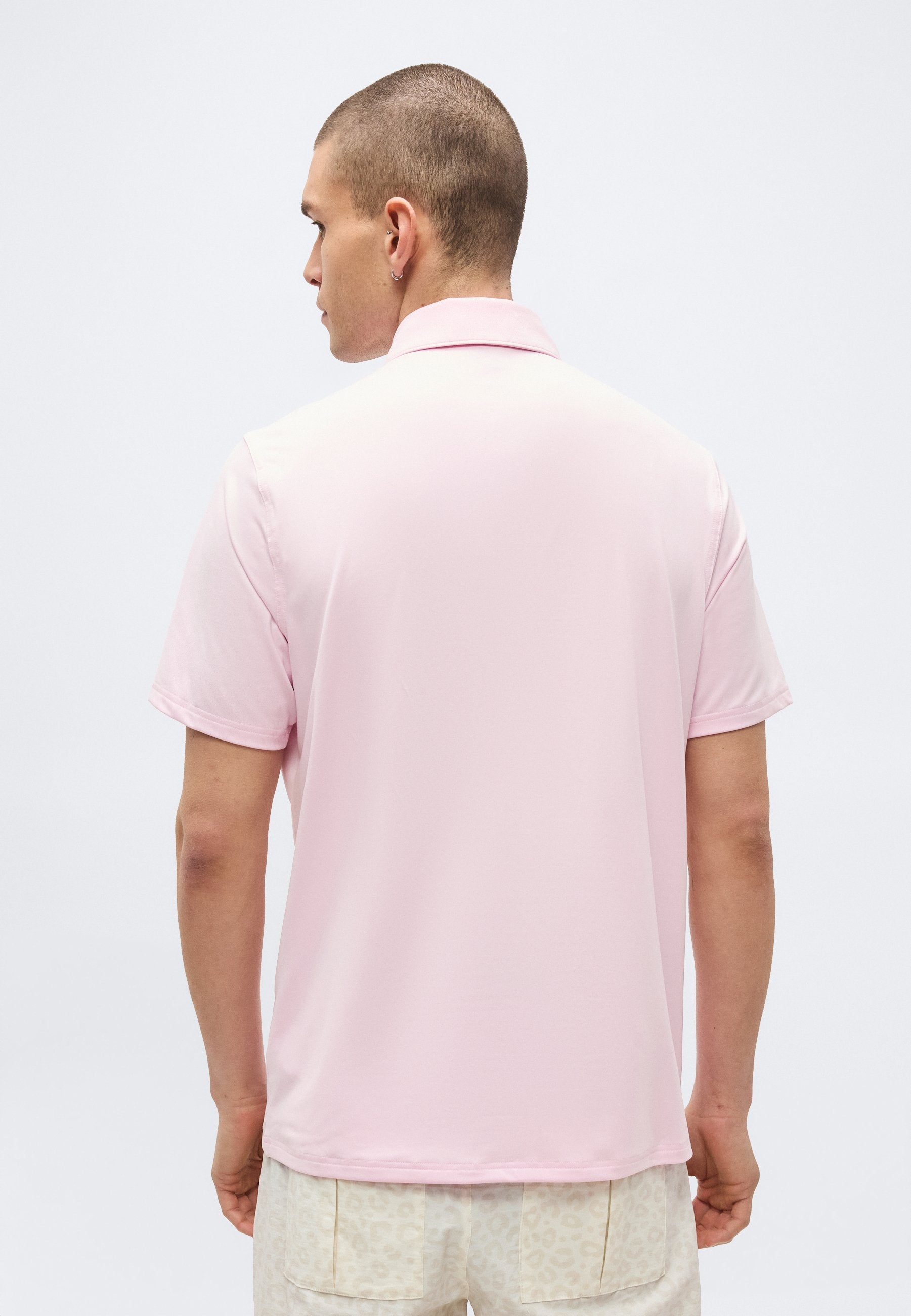 VICTORY SOLID - Polo shirt - pink foam/black