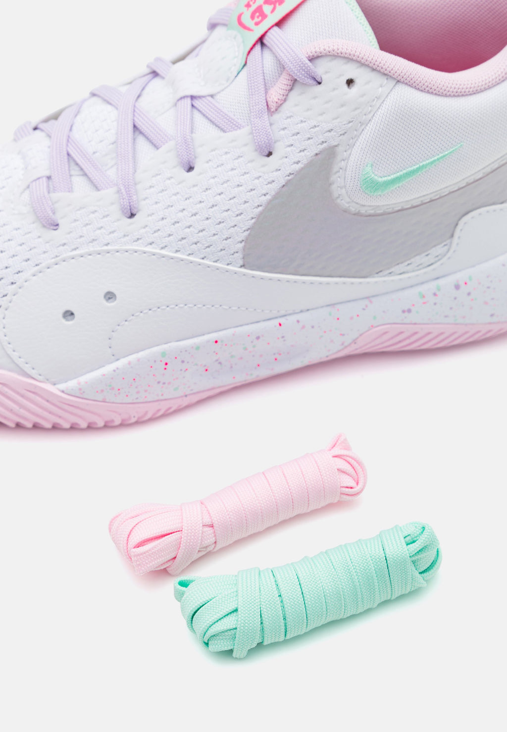 HYPERQUICK SE UNISEX - Volleyball shoes - white/pink foam/violet mist/mint foam
