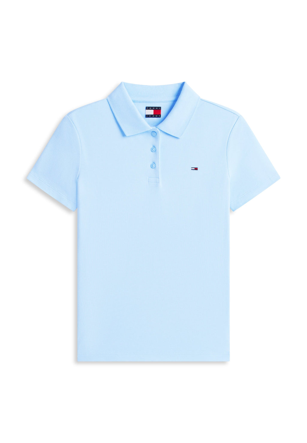 DAR KESİM LAKOST KUMAŞ POLO TİŞÖRT - Polo tişört - açık pudra mavisi