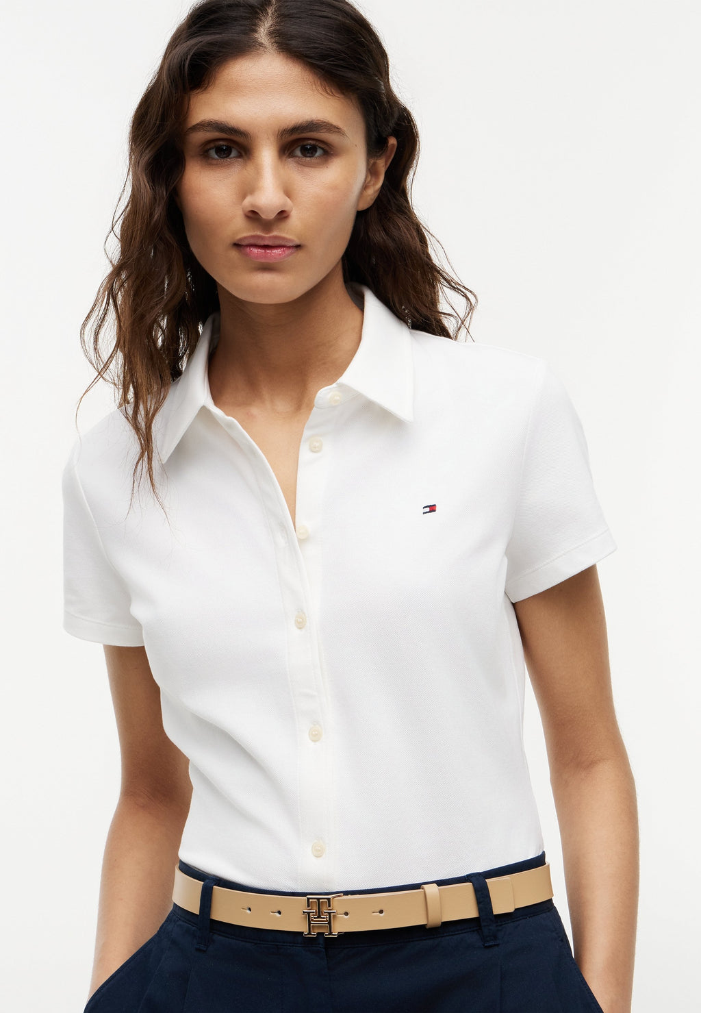 BUTTON DOWN - Button-down blouse - ecru