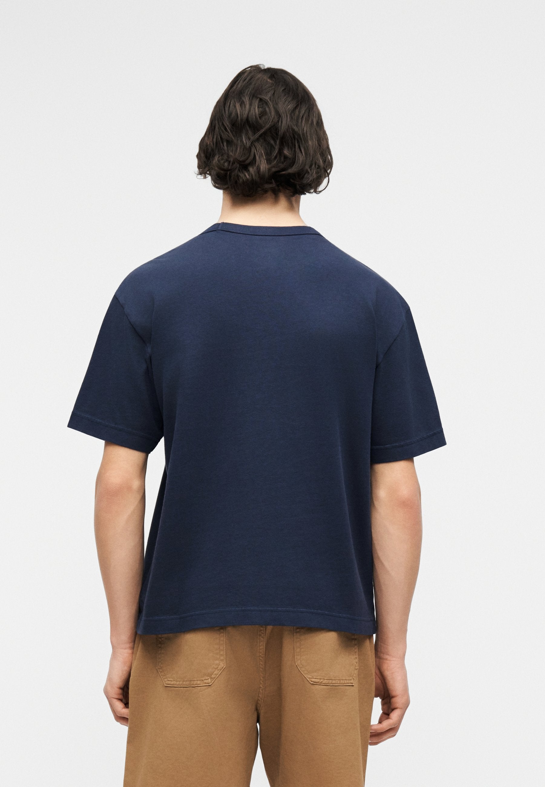 SOFT CROPPED - Basic T-shirt - vintage navy