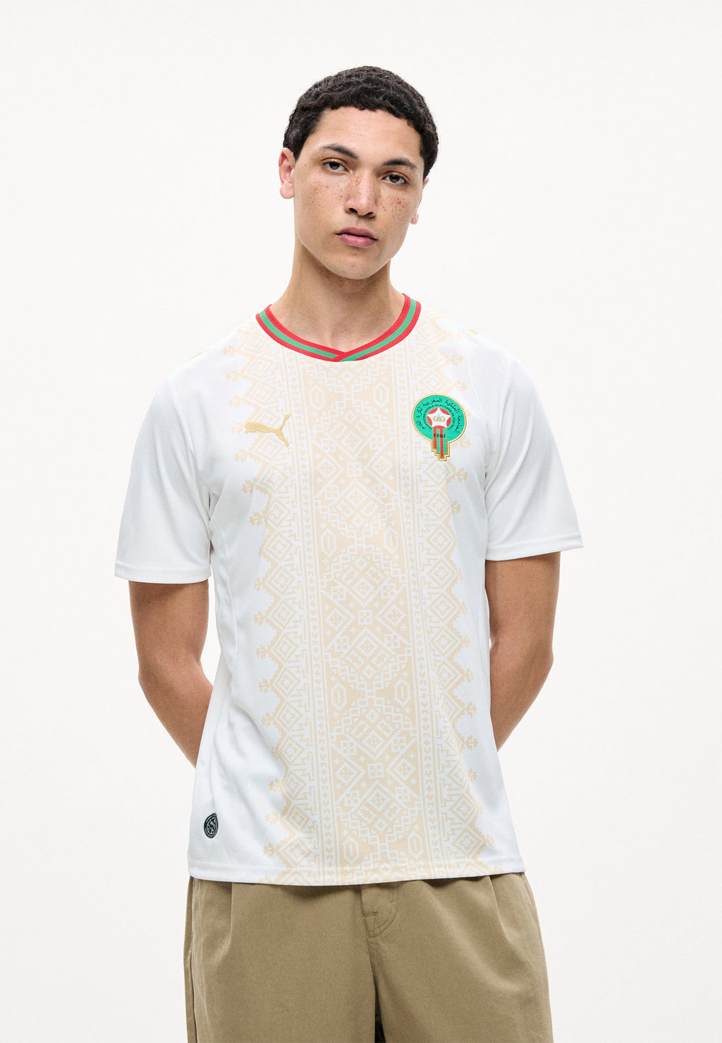 MOROCCO FRMF AWAY REPLICA - Sports T-shirt - white/victory gold-coloured