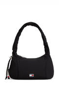 CASUAL CRINKLE TEXTURE SHOULDER BAG - Handbag - black