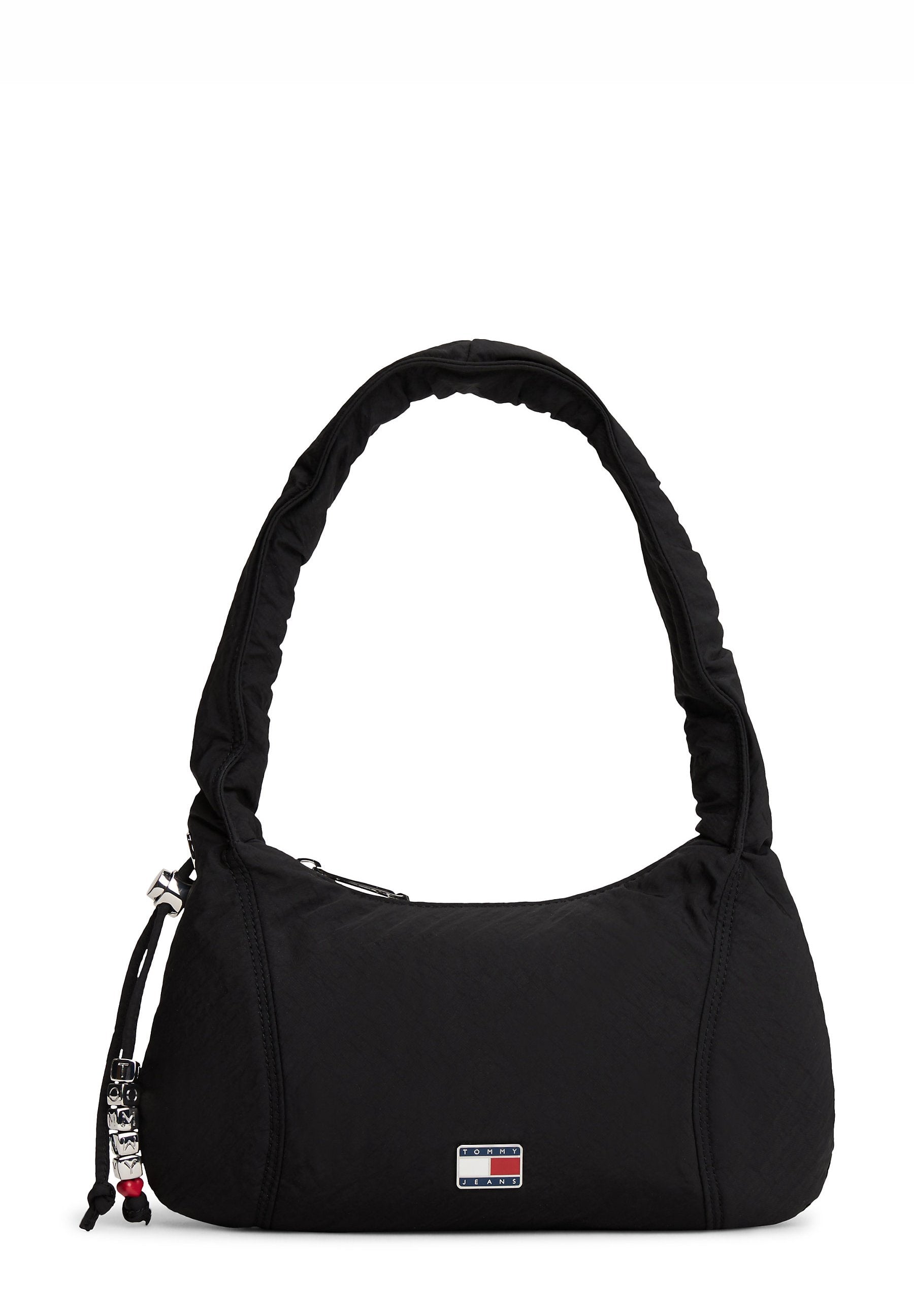 CASUAL CRINKLE TEXTURE SHOULDER BAG - Handbag - black