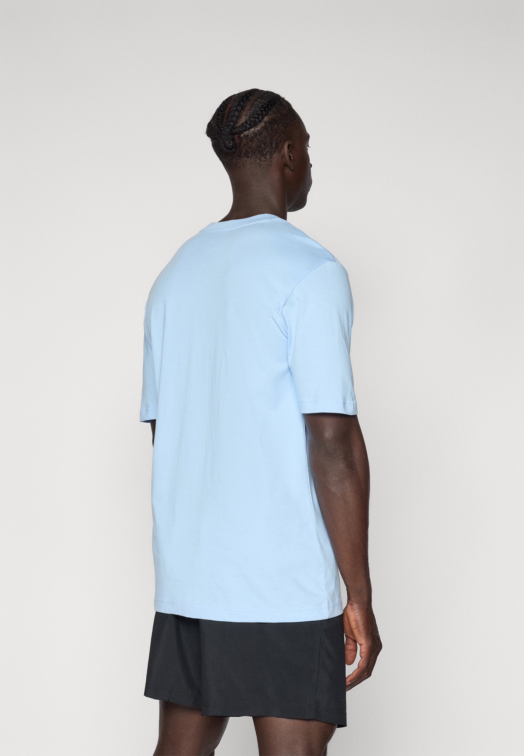 Basic T-shirt - glow blue/black