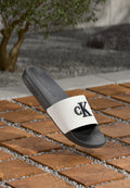 SLIDE MONO - Mules - bright white/black