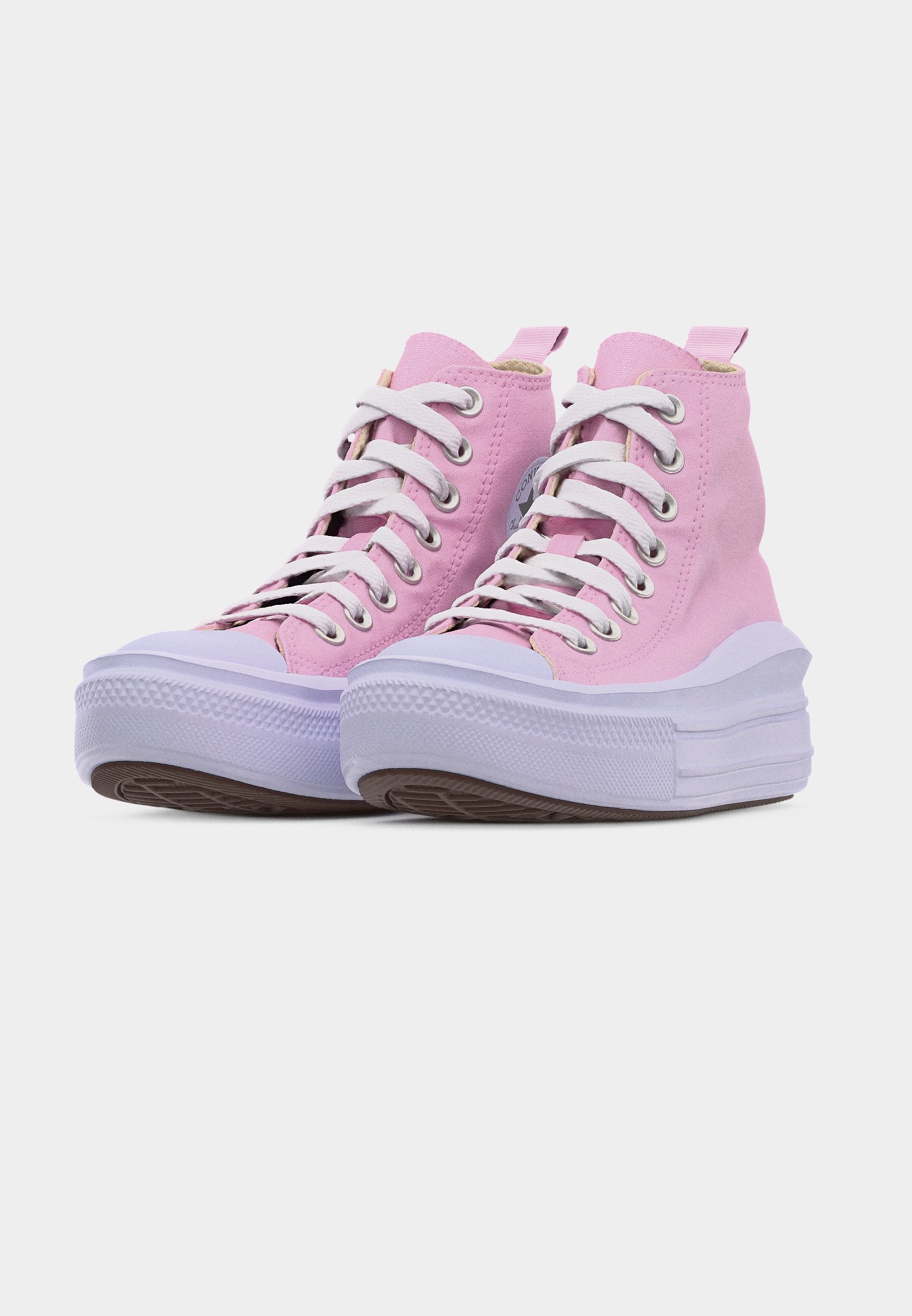 CHUCK TAYLOR ALL STAR MOVE PLATFORM UNISEX - High-top trainers - new found bloom/white/black