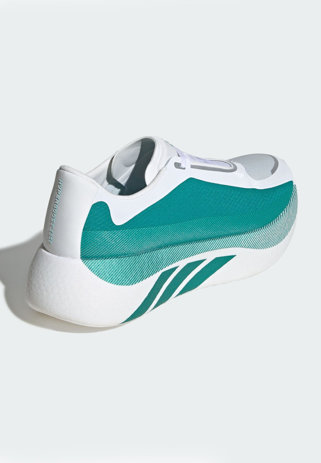 HYPERBOOST EDGE - Road running shoes - cloud white   equipment green   metalic