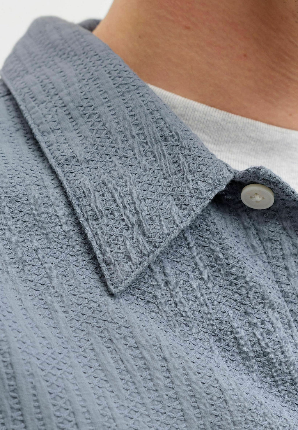 JORMONTAUK WAVY TEXTURE SHIRT SS SN - Shirt - flint stone