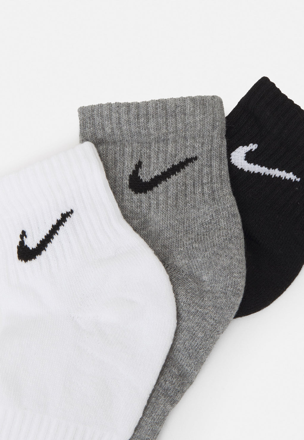 HER GÜN CUSH 3'LÜ PAKET UNISEX - Spor çorapları - beyaz/karbon kırçıllı/siyah