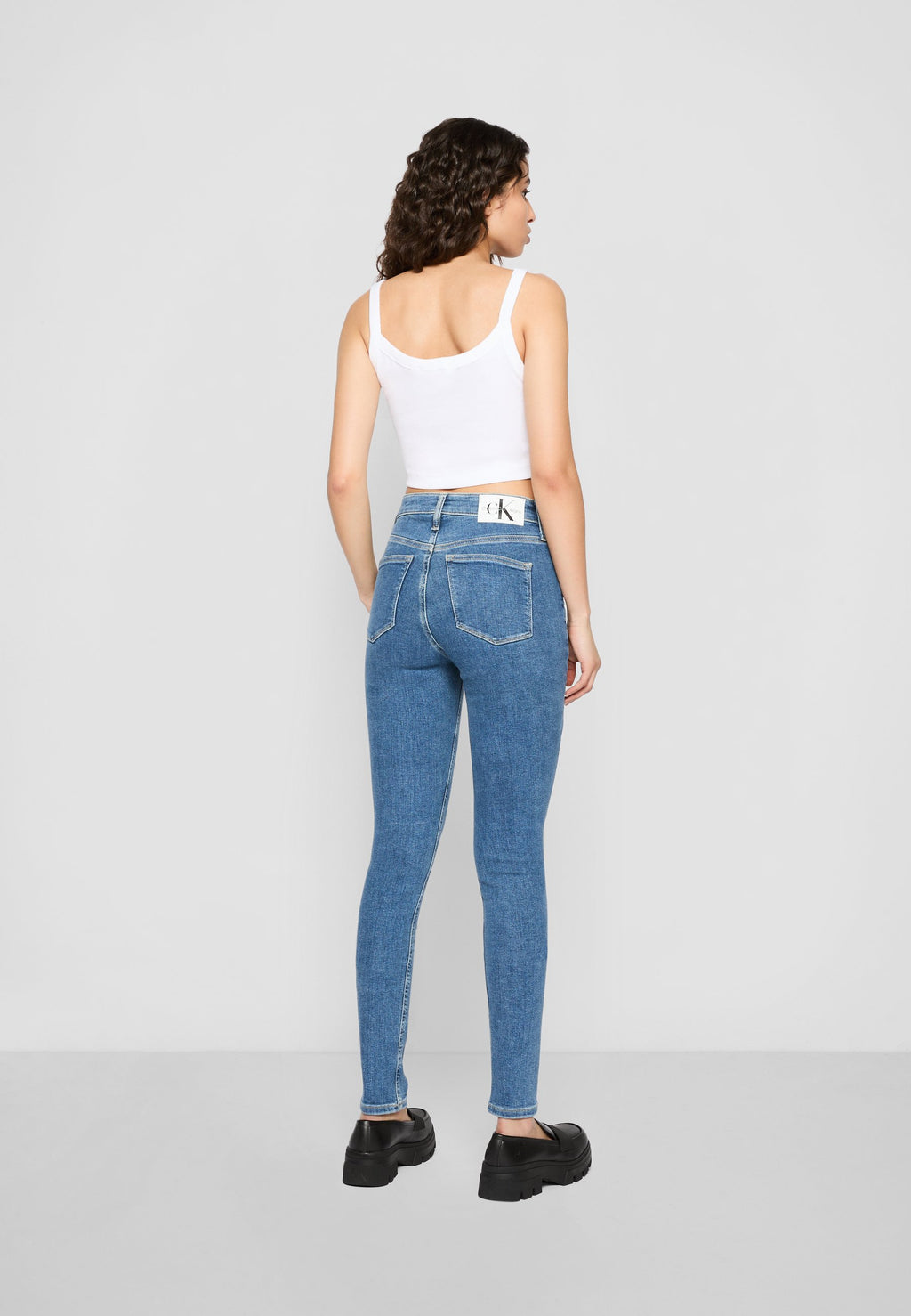HIGH RISE SKINNY - Jeans Skinny Fit - denim medium