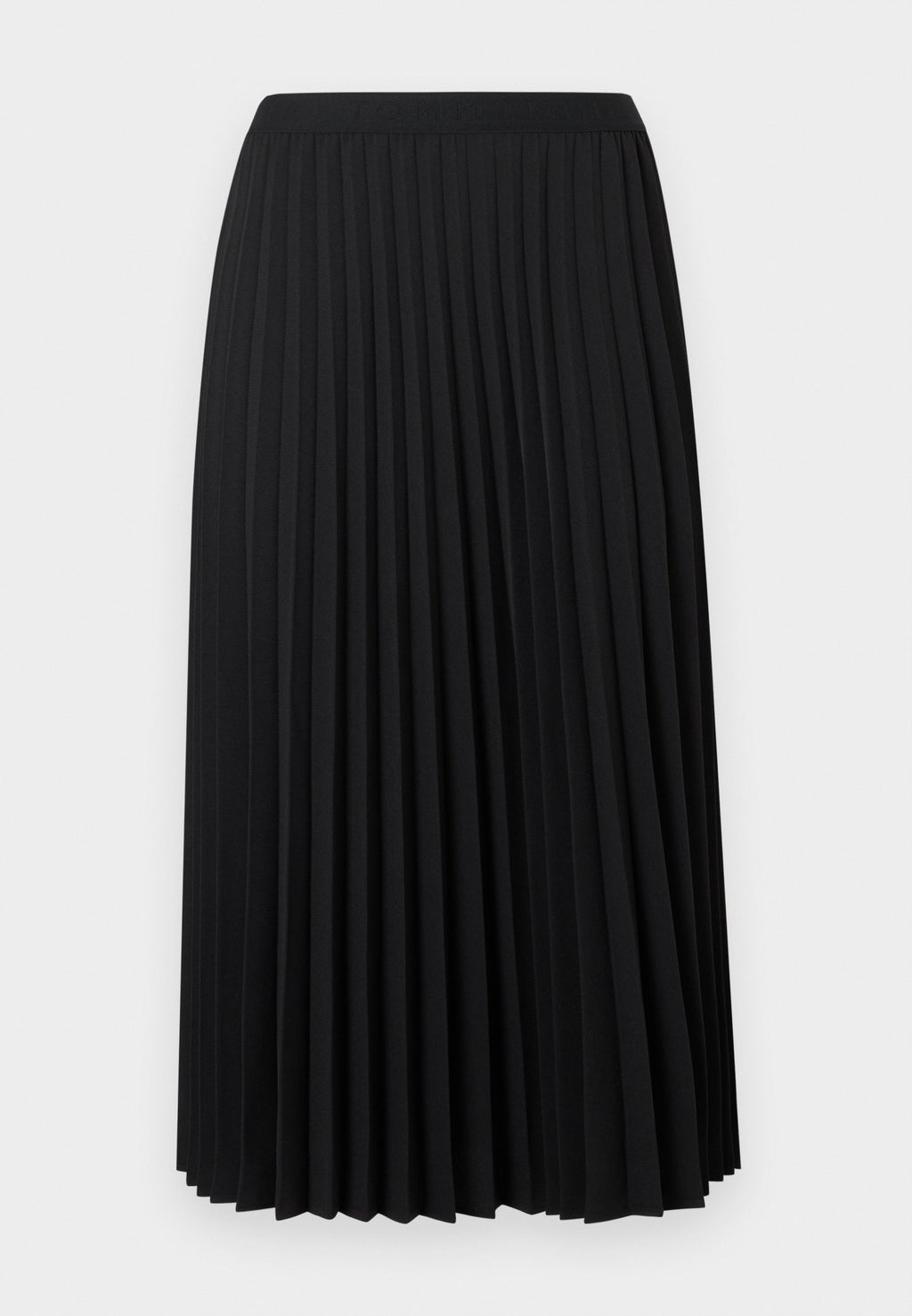 PLEATED TWILL MIDI SKIRT - Pleated skirt - black