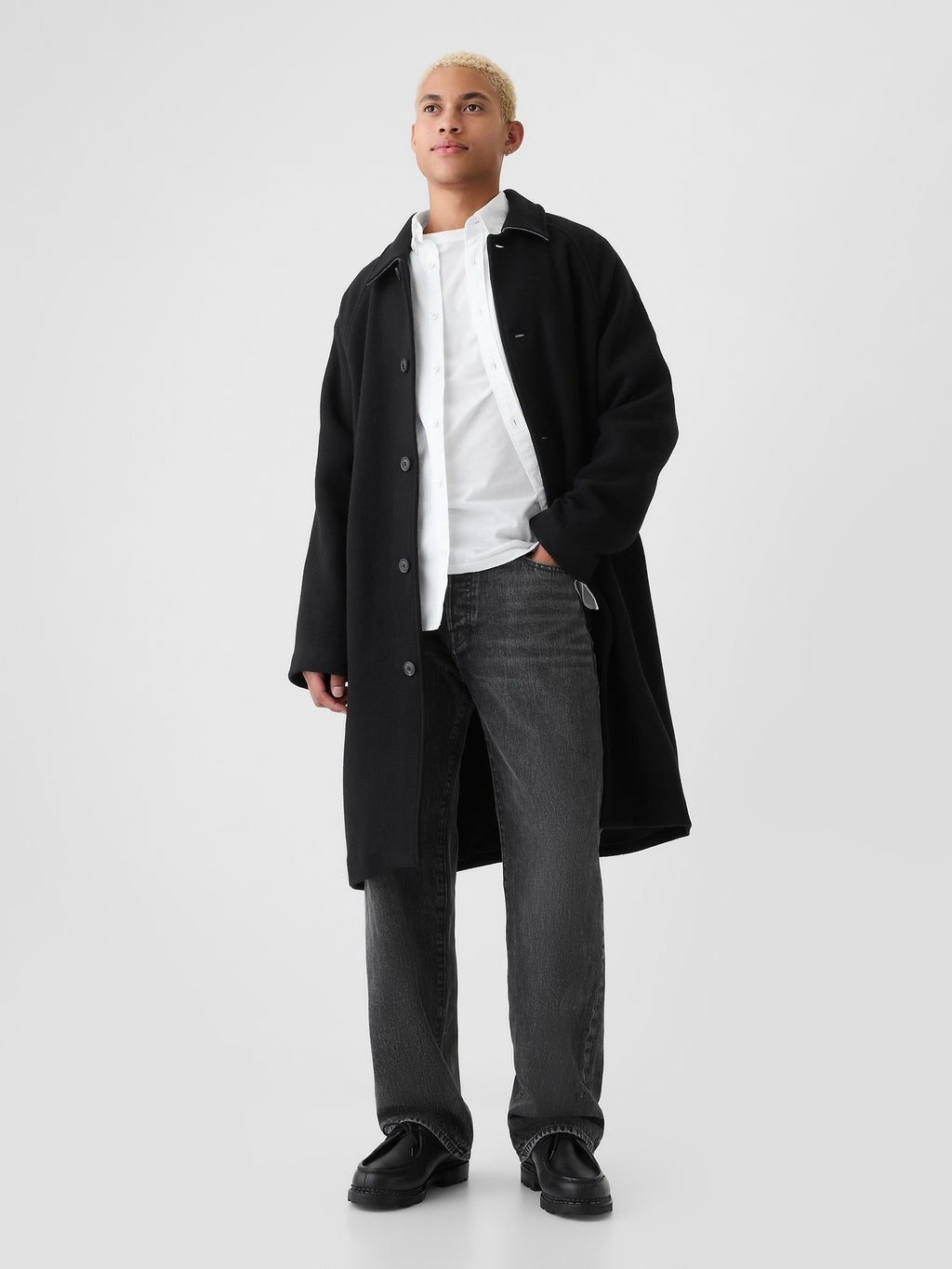 90S LOOSE ORGANIC UNISEX - Jean coupe ample - noir délavé