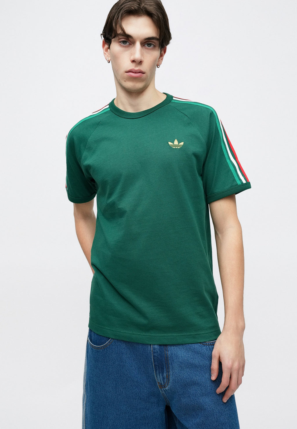 3S TEE - Print T-shirt - team dark green/bold green/white